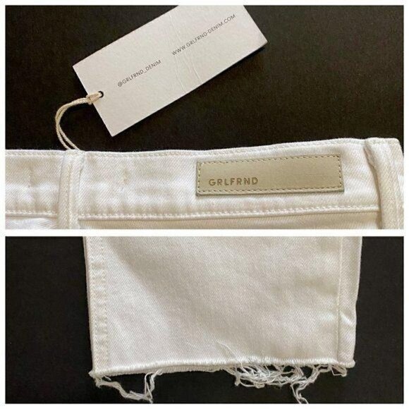 NWT GRLFRND White Reed High-Rise Slim Jeans sz 27 - Picture 7 of 8